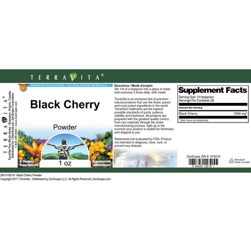 Terravita Black Cherry Powder (1 oz, ZIN: 519218) - 2 Pack