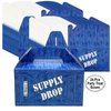 AnapoliZ Supply Drop Favor Box | 24 Count Party Treat Boxes | Battle Gamers Goodie Loot Drop Box | Blue Crate Party Supplies Gamer Decorations