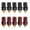 Antrader 10Pcs Copper Battery Terminal Studs M6 6mm Remote Battery Binding Post Junction Post Block Terminal Kit (Red and Black)
