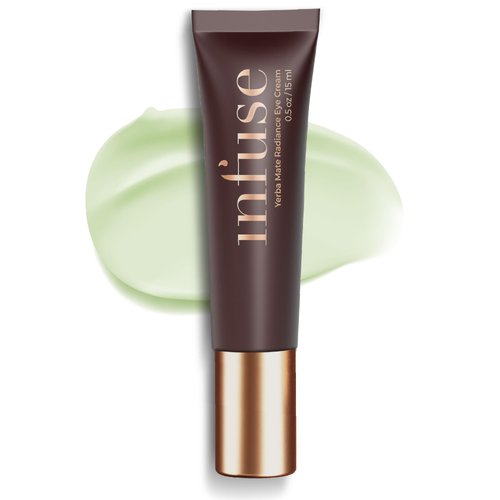 Infuse Under Eye Cream Anti Aging - Yerba Mate Radiance Eye Cream For Puffiness And Bags Under Eyes Dark Circle Defense for Mature Skin Hydrating Niacinamide Fine Line Reducer Caffeine Eye Cream 15 ml