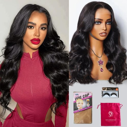 CSCHS 22 Inch Body Wave Wig 13x4 Lace Front Wigs Human Hair Pre Plucked Body Wave Lace Front Wigs...