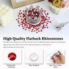 Briskbloom 4500PCS Resin Flatback Rhinestone, 2mm 3mm 4mm 5mm 6mm Siam/Red Flatback Rhinestones for Tumblers, Nails Art, Mugs, Bottles, Craft Decoration, Loose Bling Glitter Gem Stone