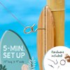 Tiki Toss Ring Toss Game for Adults – 13 Inch Surfboard Edition - Hook and Ring Game for Outdoor & Indoor Use, Gift for Husband, dad, College Boys