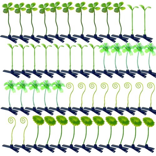 Bean Sprout Hair Clips Little Grasst Hairpins Funny Barrette Headwear Hair Accessories for Women Kids Girls Lady Home School Party Headwear (50pcs-green)