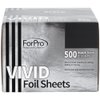 ForPro Vivid Black Embossed Foil Sheets, Aluminum Foil, Pop-Up Foil Dispenser, Hair Foils for Color Application and Highlighting Services, Food Safe, 5” W x 10.75” L, 500-Count