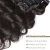 20 Inch Seamless Clip In Hair Extensions Human Hair Wavy Clip Ins, Hair Clip Ins for Black Women Human Hair,Real Hair Extensions Natural Invisible Natural Black Color 7pcs/Set 100gram