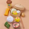 NUOBESTY 26pcs Dim Sum Toy Steamer Buns Chinese Breakfast Toy Pretend Play Kitchen Toy for Boys Girls