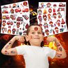 96 PCS Firefighter Fireman Temporary Tattoos Sticker Car Fire Truck Themed Birthday Party Decorations Favors Supplies Gifts Boys Girls Baby Shower Adult Cute Tattoo School Prizes Reward Themed