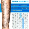 50 Pieces Shower Waterproof Patch Transparent Stretch Adhesive Bandage Waterproof Clear Adhesive Bandages Tattoo Protective Transparent Film Adhesive Bandages for Tattoos (4 x 4 Inch, 6 x 6 Inch)
