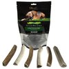 Deluxe Naturals Elk Antler Dog Chews | Long-Lasting A-Grade Premium Elk Antler Chews for Dogs from Naturally Shed Elk Antlers Collected in The USA, 6-Pack Medium Split