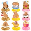 Capybara Honeycomb Centerpieces Party Decoration - Thrist 9PCS Capybara Birthday Party Decorations Table Centerpiece Cute Capybara Party Supplies Table Decorations for Kids Boys Girls Party Supplies