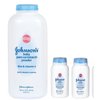 Johnson's Pure Cornstarch Baby Powder 15 Oz + Johnson's Pure Corstarch Travel Size 1.5 Oz, 2 pk