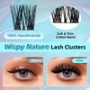 Mayhug Lash Extension Kit 120Pcs Lash Clusters Kit Wispy Eyelash Extensions 8-18MM Individual Lashes Extensions with Bond and Seal Lash Glue and Eyelash Extension Tweezers DIY at Home