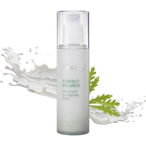 LAVIEN Perfect Balance Moisture Cleansing Milk - Non-irritating, Facial Cleanser with Milky Texture - Makeup Remover for All Skin Types - Suitable for Women & Men - 5.07 fl. oz. (150ml)