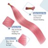 Sunya I Tip Hair Extensions Human Hair Hot Pink 16 Inch I Tip Hair Extensions Real Human Hair Cold Fusion Pre Bonded Pink I Tip Hair Extensions 20g 25 Strands/Pack