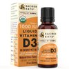 Organic Liquid Vitamin D Drops for Kids & Adults, Sugar Free. Easy to Use 1,000 IU / Drop in Coconut MCT Oil. Lasts Months, Best for High Doses. Max Absorption Vit D3 Supplement. Great Taste (Citrus)