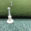 Set of 5 - Country Club Elite Golf Practice Mat Tees - Turn & Lock Rubber Tee Holder Plus Plactice Adjustable Height Tee - Replacement Tee Can Use with Most Range Driving Turf Mats