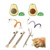AMANGSCO 7 Packs Catnip Toys for Cats, Cat Chew Toy Silvervine Sticks for Cats, Avocado Catnip Balls Kitten Treats, Sisal Rope Cat Teething Toys, Cat Grass Teething Stick Kitten Toys