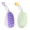 Scalp Exfoliator Brush for Dandruff Removal, Scalp Massager for Hair Growth, Wet Dry Hair Brush for Soft Silicone Scalp Care, Suitable for Men & Women (2pcs Green+Purple)