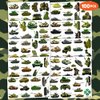 100 PCS Tank Military Temporary Tattoos Themed Birthday Party Decorations Favors Supplies Decor Army Camo Camouflage Soldier Tattoo Stickers Gifts For Game Boys Girls Classroom School Prizes Christmas
