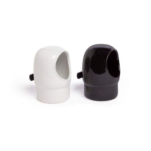 Prevue Pet Products 4 oz. Hooded Ceramic Bird Feeder, Black or White