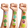 85 PCS Succulent Plants Temporary Tattoos Sticker Cactus Flowers Birthday Party Decorations Supplies Favors Gifts Boys Girls Baby Shower Adult Cute Tattoo School Prizes Reward Themed