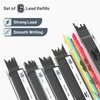 Mr. Pen- Metal Mechanical Pencil Set with Lead and Eraser Refills, 5 Sizes, 0.3, 0.5, 0.7, 0.9, 2mm, Drafting, Sketching, Architecture, Drawing Metal Mechanical Pencils