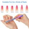 Mudder 6 Pcs Diamond Nail File Metal File Buffer 7 Inch Stainless Steel Double Side Nail File Fingernails Toenails Manicure Files for Salon and Home Rainbow Color