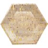 Creative Converting 342109 Cork Design Hexagon Paper Plates, 10" x 11.5", 8 Ct.