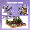 BDYDT Purple Cherry Blossom Bonsai Tree Building Blocks Set,（1443 Pieces） Flower Treehouse Model Mini Building Block Toys,Tree House Model Toys Gifts for Kid and Adult