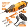 Sharp Pebble Electric Chainsaw Sharpener Kit - Comes with Chain Saw Sharpener Tool, 4 File Size Diamond Sharpening Wheels, Angle Attachment, Wrench & eBook.