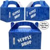 AnapoliZ Supply Drop Favor Box | 24 Count Party Treat Boxes | Battle Gamers Goodie Loot Drop Box | Blue Crate Party Supplies Gamer Decorations