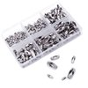 KINGOU 155pcs Stainless Steel Ball Chain Connector Clasps Fits for 1.6/2.0/2.4/3.2/4.0/4.8mm Beaded Ball Chain
