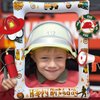 Giant Fire Truck Firefighters Theme Birthday Inflatable Selfie Frame & PhotoBooth Props Set Fireman Birthday Party Decorations Blow Up Picture Frame for Kids Birthdays Party Supplies