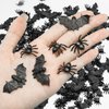 CANIPHA 200Pcs Mini Spiders Bats Halloween Decorations, Include Plastic Bats and Fake Spiders, Creepy Scary Prank Toys Fake Bats Spider Hallowmas Prank Props Supplies for Kid Gift Joke Toy Home Decor
