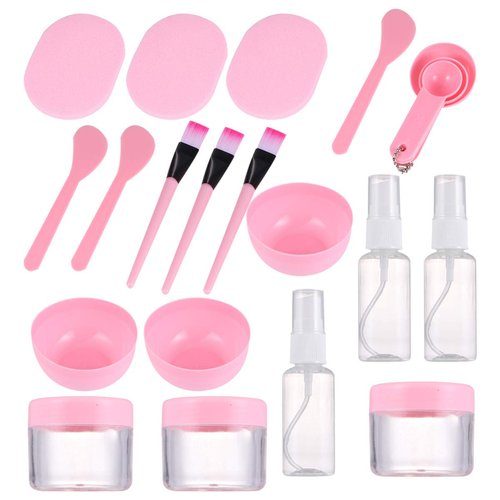 27 Pcs Diy Mask Kit Measuring Spoons Healing Clay Facial Bowl Facial Brush Silicone Clay Cosmetology Kit Face Mask Applicator Face Makeup Set