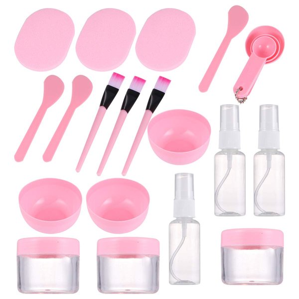 27 Pcs Diy Mask Kit Measuring Spoons Healing Clay Facial Bowl Facial Brush Silicone Clay Cosmetology Kit Face Mask Applicator Face Makeup Set