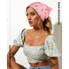 AWAYTR 3pcs Hair Bandana for Women Girls Hair Scarf Headband Bandana Double Layer Triangle Head Kerchief Boho Hair Band (White/Black/Pink)