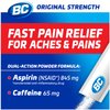 BC Powder Original Strength Pain Reliever, Aspirin Dissolve Packs, 6 Count