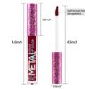Boobeen Metallic Liquid Lipsticks Matte Lips Lipstick Pearl Glitter Lip Gloss High Pigment Long Lasting Nonstick Lip Glaze Makeup for Women and Girls