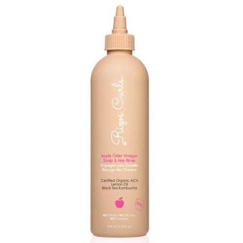 Rizos Curls Apple Cider Vinegar Scalp & Hair Rinse, Clarifies and Detox to Remove Product Buildup, Balance Oils, Revive Hair & Scalp, Enhances Softness & Shine, For All Hair Types 1a - 4c, 10 oz