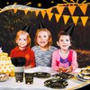 Vesici 120 Pcs Happy Birthday Party Supplies Disposable Party Tableware Serves 24 Included 7 Inch 9 Inch Plates Napkins Cups Forks for Men Woman 50th Birthday Party Decorations (Black and Gold)
