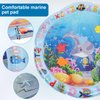 NQEUEPN Cat Water Play Mat, Cool Comfort Cat Play Pad Fun Pet Water Play Interactive Sensory Water Pad Toy for Pet Dog Cat Water Play Alone (Round Gray Whale)