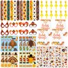 Erweicet Thanksgiving Party Favors 80PCS Turkey Glasses Stickers Tattoo Stickers Gift Bags for Kids Autumn Fall Theme Party Goodie Bag Filler Classroom Rewards