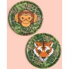 xo, Fetti Jungle Foil Paper Plates - 24 pk, 9" | Safari Theme Party Decorations, Zoo Animal Birthday Party Supplies, Baby Shower Favors