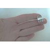 Generic Tiny mini shiny silver tone metal hair claw clip (Clip quantity: 1 clip)