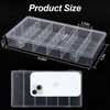 BAGTeck clear visible plastic storage box cosmetic tools storage box makeup tools fishing tackle accessory box organizer jewelry screws hardware accessories organizer box (2Pack)