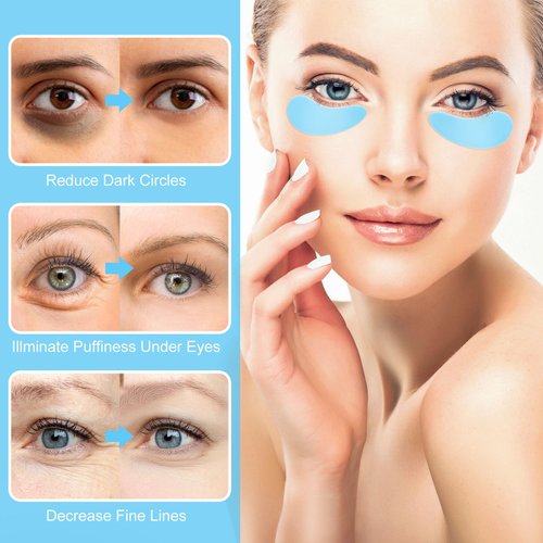 CustomyLife 5 Pairs Under Eye Patches Silicone, Colorful Reusable Eye Mask for Dark Circles Puffiness Wrinkles Fine Lines Self Skin Care Stuff Beauty Products Weekend Gifts for Women Teen Girls