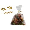 COOLAKE Clear Treat Bags 100 PCS Cellophane Bags Clear Candy Bags with 100 PCS Metallic Twist Ties For Kids Birthday Candy Popcorn Gift Cookie Small (4''by 6'')