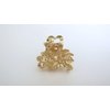 Generic Small mini gold metal flowers leaf hair claw clip